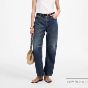Darted Barrel-leg jeans